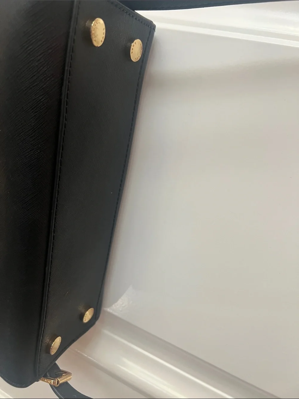 Michael Kors Black Saffiano Top-Handle Satchel with Crossbody Strap